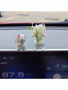 New Charming Mini Resin Bouquet Car Decoration - Cute Simulated Bouquets For Dashboards And Windows, Perfect For Ladies' Car Parts, Dashboard And Window Decoration, And Ornaments - 粉色 - 查看 7