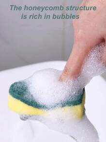 3/6/9pcs Multi-Purpose Powerful Kitchen Cleaning Set, Thick Sponge Cleaning Brushes, 3-Layer Composite Absorbent Sponge Material Suitable For Home, Kitchen, Windows, Faucets, Toilets, Cars And Outdoor Grills, Reusable Cleaning Tool Set