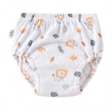 4 pièces Culottes de propreté pour garçons et filles, sous-vêtements d'entraînement conçus, couches d'apprentissage en tissu pour bébé, couches lavables et réutilisables, couches à poche respirantes et imperméables, en matière de polyester, convient aux bébés garçons et filles - Conception d'impression creuse