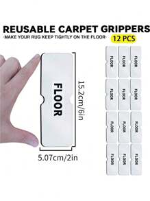 Rug Carpet Non Slip Grippers, Reusable And Washable Double Sided Carpet Tape Pads, Strong Adhesive Grippers For Area Rugs, Keep Corners Flat, No Damaging For Floor Removable, 4/8/16Pcs Room Decor Back To School