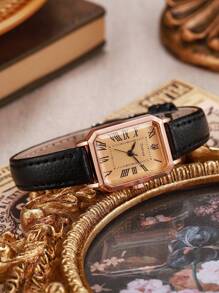 Vintage Small Dial Women's Watch, New Student Sports Small Rectangular Watch, Minimalist Casual Quartz Watch