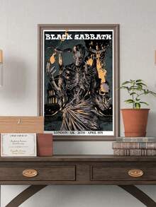 1 PIEZA Póster retro de concierto de la banda, impresión en lienzo, obra de arte para amantes de la música, decoración de pared, arte musical vintage, decoración de pared para dormitorio, sala de estar u oficina, sin marco