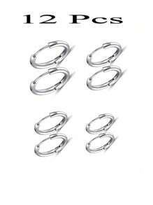 3pairs/Set Coil Design Earrings In 8mm, 10mm, 12mm