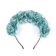 1 Stück Blumen-Stirnband für Erwachsene zum Fotografieren, Braut-Rosenblüten-Haarreif im Boho-Stil, Haarband Diadema für Frühling/Sommer