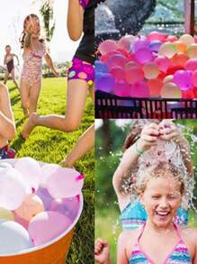 11 Peças Balões de Água de Látex Multicoloridos com Vedação Automática, Enchimento Rápido, Acompanha 1 Adaptador de Enchimento, Adequado para Festa, Jogos, Decoração