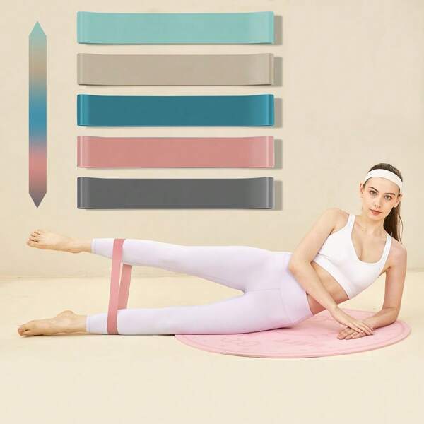 1 pieza Banda de resistencia de TPE elástica, apta para yoga, pilates, accesorios de entrenamiento en casa