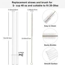 Compatible With Stanley Cup Accessories, 2Pcs Flower Straw Covers 3Pcs Silicone Spill Proof Stopper For Stanley 40oz Tumbler With Lid Handle, Silicone Protective Boot 2pcs Straw And 1pc Brush