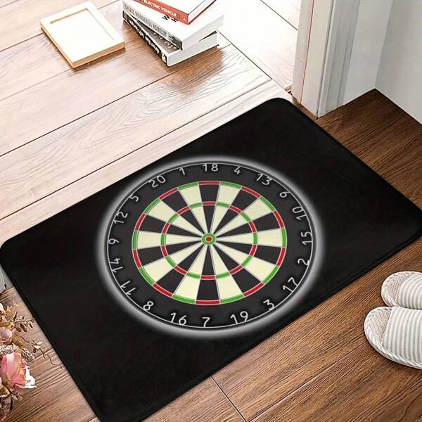 1pc Dart Board Entry Doormat, Home Decor, Kitchen, Hallway, Balcony Long Carpet, Bedroom Non-Slip Mat, Bathroom Doormat, Spring/Summer New Arrival, Easy To Clean, Durable, Machine Washable