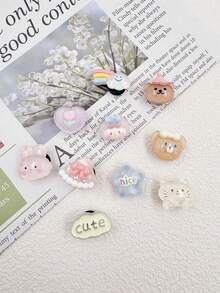 10 Pcs DIY Hole Shoes Accessories Cute And Free Combination Two Styles To Choose From, Ten Accessories For Each Style - Multicolor - View 8