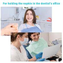5Pcs Bib Holder Dental Napkin Clip, Neck Chains With Metal Clips For Dental Clinic, Silicone Colorful Dentist Napkin Holder With Lanyard (Bright Color Series) - Multicolor - View 3