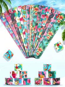 6PCS/12PCS/24PCS Hawaiian Slap Bracelets Hawaiian Theme Hawaiian Party Favors For Summer Beach Party Favors, Colorful Patterns Tropical Luau Party Favors Decorations 12 Different Pattern Design, Flamingo Beach Fruits For Summer Beach Game Prizes,Party Favours,Slap Bracelets,Party Favors,Gift Bag Stuffing, Wrist Decoration Gift Prize Supplies,Party Favors - Multicolor - View 12