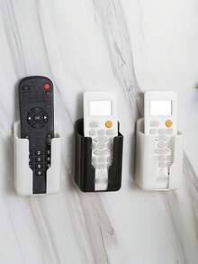 Bộ 2/4 giá đỡ điều khiển từ xa từ tính, gắn tường, không cần khoan, tự dính, thích hợp cho điều khiển TV và máy lạnh, dễ lắp đặt, màu đen, thiết kế hình bầu dục, gắn chắc chắn, dụng cụ sắp xếp điều khiển từ xa tại nhà. - Nhiều màu - Xem 3