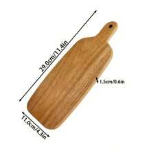 1 Piece Creative Slicing Board With Handles, Cheese Board, Wooden Tray, Snack Tray, Picnic Accessory For Deli Platters, Ideal For Kitchen And Restaurant Serving Trays, Christmas And Party Decoration