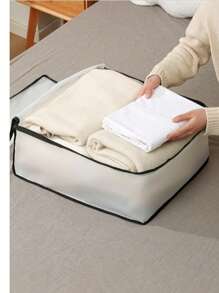 1/2/3pcs Quilt Storage Bag Translucent Visible Clothes Quilt Storage Box PEVA Dustproof And Moisture-Proof Moving Packing Bag