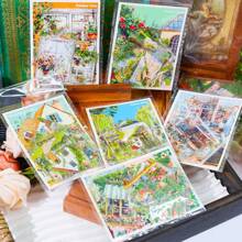 30pcs Garden Scenery Park Path City Flower Shop Willow Park Flower Vine Window Plant Corner Stickers Handbook Material Stickers Item Decoration Stickers Premium Waterproof Vinyl Stickers For Scrapbooking, Journals, And Laptops - Decorative Scrapbook Supplies For Adults,School Supplies,Back To School