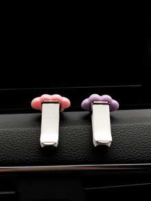 2pcs Car Air Outlet White Cloud Decoration With Multiple Colors To Choose From