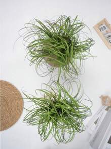 10 PIEZAS de hierba de cebolla artificial verde, hierba de trigo resistente a los rayos UV, adecuado para jardín, oficina, ventana, porche, decoración del hogar