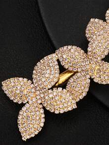 1 件百搭花朵水钻颈链，时尚水钻项链，个性化配套配饰 - 花 - 查看 4