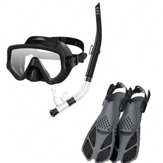 1 件浮潜潜水面罩、防水潜水镜成人游泳镜水肺潜水、浮潜和自由潜水面罩、防水潜水镜成人游泳镜水肺潜水、硅胶潜水浮潜装备、为您带来愉快的游泳体验户外潜水出海钓鱼必备、