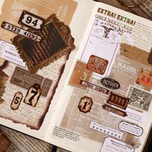 1 Packung 24 Stück Retro rostiger Stil Zahlen und Monate Aufkleber, personalisierte Junk Journal Ästhetik, Scrapbooking, DIY Collage Kartenmaterial, personalisierte Notizbücher, Kunst Planer, Büro- und Schulbedarf, Schulmaterial, Schulanfang