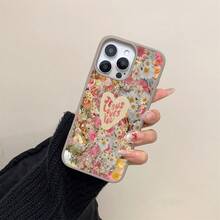 The Latest Aesthetic Transparent Macaron Magnetic Phone Case In 2025, Featuring A Flower Heart Jesus Pattern. Made Of Acrylic, It Is Shockproof And Drop-Resistant. It Is Applicable To Mobile Phones 16 15 14 13 12 11 Pro Max Plus And Can Be Given To Family Members/Friends/Best Friends - 淺灰色 - 查看 3