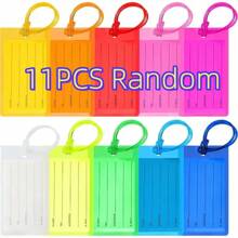 6-21 Peças/Pacote Tag de Bagagem PVC, Tag de Pendurar de Borracha Macia para Bolsas, Roupas, Cartão de Estudante, Cartões de Embarque