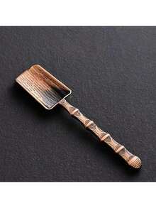 1 件祥云图案合金茶勺/勺，创意长柄小茶铲，茶具，茶室装饰，回到学校