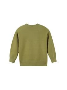 Annil Ropa de niños: Suéteres de punto con cuello redondo bordados, para niños y adultos, para otoño