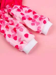 CuteBone Sweet Heart Gradient Pet Four-Legged Pajamas, Warm Autumn And Winter Dog And Cat , Adorable Valentine's Day Pet Home Clothes - Pink - View 9