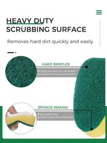 3/6/9pcs Multi-Purpose Powerful Kitchen Cleaning Set, Thick Sponge Cleaning Brushes, 3-Layer Composite Absorbent Sponge Material Suitable For Home, Kitchen, Windows, Faucets, Toilets, Cars And Outdoor Grills, Reusable Cleaning Tool Set