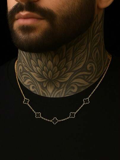 Corrente diversas cores Trevo Choker 50cm 100% Moeda Antiga Premium