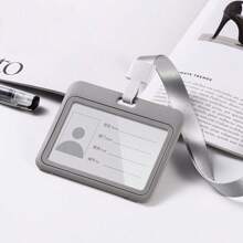 1pc/5pcs/10pcs/50pcs Ins Style Thick Vertical & Horizontal Card Holder, 11 Colors Lanyard ID Badge Holder, Suitable For Office, School, Mall, Work Etc. School Supplies,Back To School