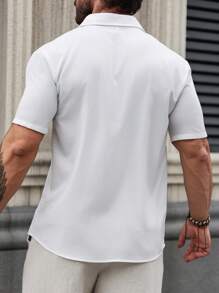 Men's Solid Casual Summer Short Sleeve Shirts