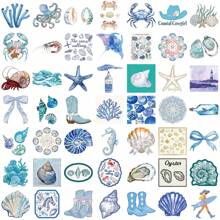 100Pcs Ocean Stickers Sea Creature Stickers Sea Stickers Ocean Animal Stickers Fish Stickers Seashell Stickers Pink Stickers Blue Stickers Aesthetic Stickers Vinyl Waterproof Stickers Aesthetic Laptop Sticker Pack Skateboard Stickers Water Bottle Stickers Notebook Stickers, School Supplies,Back To School