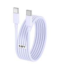 USB C 转 Type C 快速充电线 3.3 英尺/6.6 英尺/10 英尺，Type C 转 C 手机数据线兼容 17/16/15/Pro/Pro Max 快速充电，Type C 车载充电线兼容三星 Galaxy S25/S24/S23/S22/S21/S20 以及更多 USB C 设备 - 彩色 - 查看 13