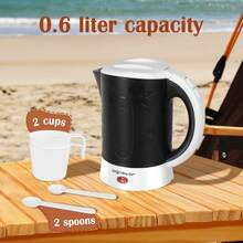 Aigostar Portable Travel Kettle Set - 0.6L, 650W, With Cups & Spoons - UK Plug(220-240V) - View 6
