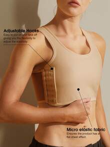 1pc Women Seamless Shaping Camisole Bra, Adjustable Bust Enhancer Vest For Large Bust