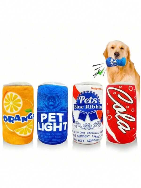 1pc/Dog Toys Can Beverage Beer Bottle Winebottle Chew Sound Soft Beer Bottle Pet Plush Toy,Dog Toy, Dog Bite Interactive Toy, Dog Throwing Toy, Audible Dog Bite Toy