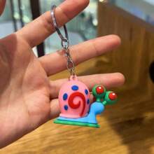 SPONGEBOB 6 piezas Lindo muñeco llavero del personaje animado Bob Esponja, colgante de mochila, regalo perfecto para parejas o fiestas (estilo aleatorio)