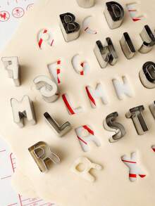 卡通字母数字不锈钢饼干模具饼干巧克力蛋糕烘焙饼干装饰配件耐变形耐磨 - 銀色 - 查看 4