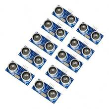 10 piezas HC-SR04 Sensor ultrasónico Arduino/PIC/Raspberry Pi Módulo de medición de distancia universal. - Azul y blanco - Ver 1