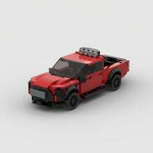 MIKEMENG Juguete de bloques de construcción de camión negro/rojo/blanco, kit de construcción de juguete MOC Modelo de carro, juguete de construcción de tecnología e ingeniería, juguete automotriz para niños y adultos, mejor regalo de coleccionista para Halloween, Navidad y cumpleaños - modelo - Ver 8