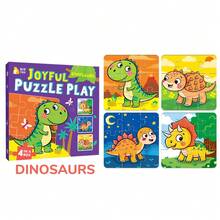 36 块/盒儿童拼图玩具,包含彩色卡通车辆、太空、恐龙、动物家族、圣诞节等多个主题,可培养专注力的早教玩具,儿童玩具,儿童派对礼物,教具,男孩游戏,女孩游戏,学校用品,儿童生日礼物,毕业礼物 - 彩色 - 查看 6