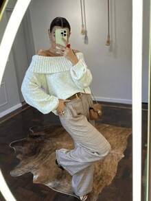 Women Sweaters - 白色 - 查看 2