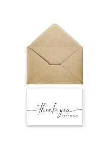 10PCS Thank You Cards With Envelopes And Stickers,Thank You Notes With Envelopes Set Suitable For Business Wedding Graduation Bridal Shower - Multicolor - View 9