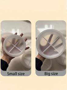 2 件大/小圆形碗模具、花盆模具、烛杯模具、空气植物容器、鱼缸、迷你景观、手工艺人礼物、石膏、树脂、混凝土模具 - 白色 - 查看 4