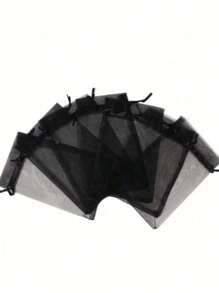 100pcs Elegant Organza Gift Bags With Zipper Closure - Ideal For Jewelry, Wedding Favors And Holiday Gifts, Graceful Gift Bag, Jewelry Display, Elegant Style, High-Quality Craftsmanship