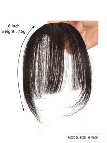Clip In Air Bangs Thin Fake Fringes Natural Straigth Synthetic Neat Hair Bang Accessories For Girls Invisible Natural 4 Colors
