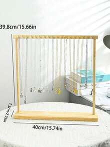 1/2 Giá đỡ trưng bày vòng cổ bằng gỗ óc chó cao cấp, giá đựng trang sức cho vòng cổ, vòng tay và phụ kiện dành cho nữ, hộp đựng đồ dùng du lịch, đồ dùng học tập, đồ trang trí phòng. - Màu gỗ - Xem 16