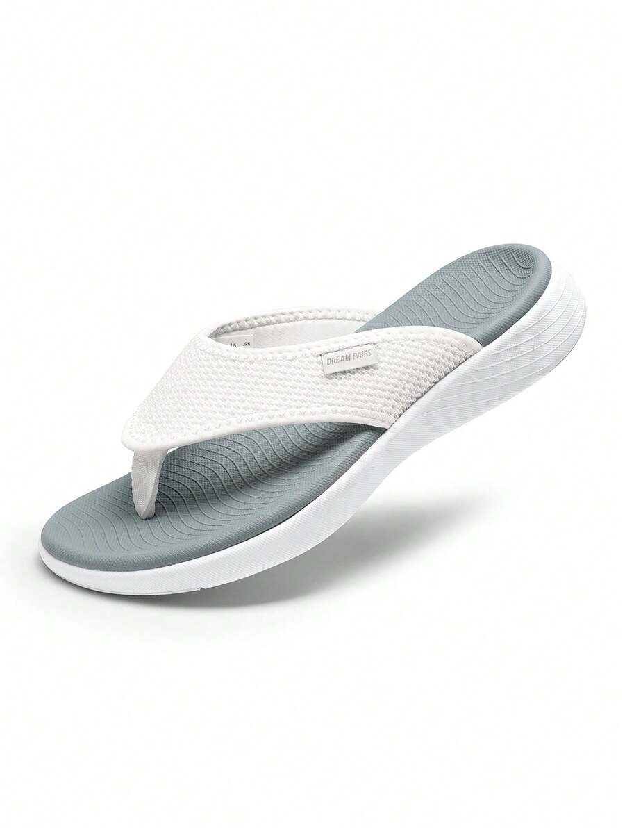 Women's Flip Flop Arch Support Beach Vacation Soft Cushion Comfort Flip Flop Thong Sandals - 白色 - 查看 1